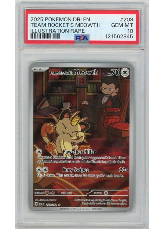 Team Rocket's Meowth PSA 10 - Gradede pokemon kort på Pokemons.dk