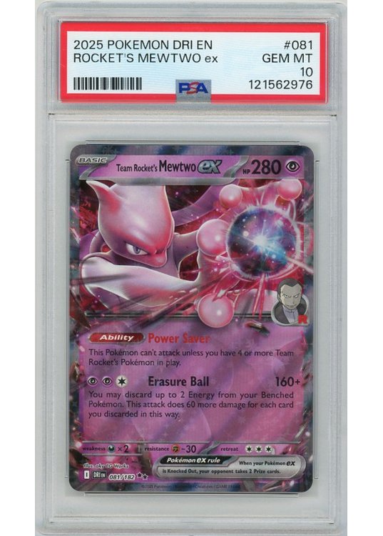Team Rocket’s Mewtwo ex – 081/182 – PSA 10