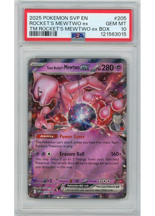 Team Rocket’s Mewtwo ex – SVP205 – PSA 10