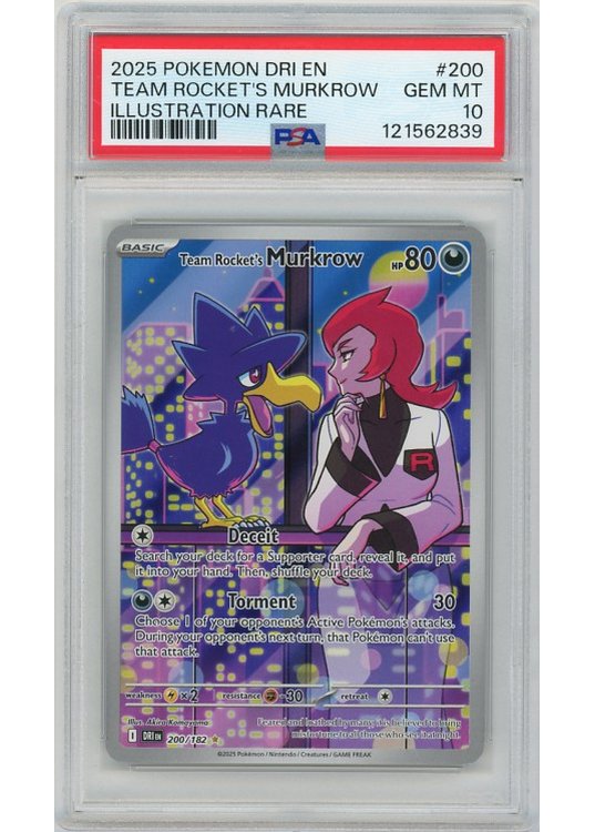 Team Rocket’s Murkrow – 200/182 – PSA 10
