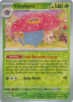 Vileplume - 045/165 - Reverse