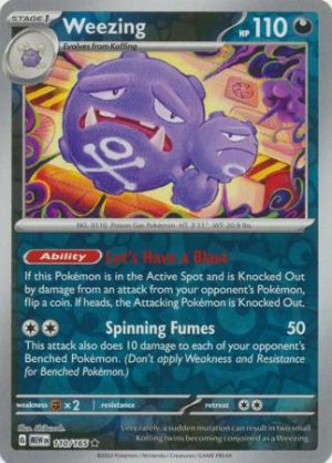 Weezing - 110/165 - Reverse