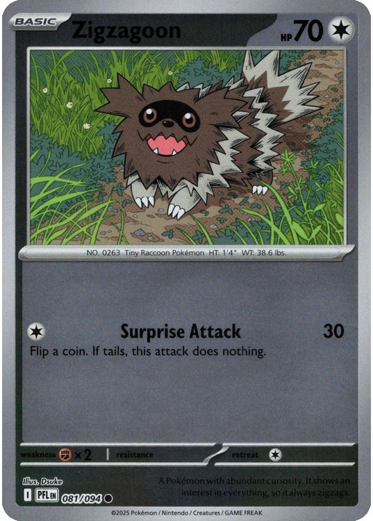 Zigzagoon - 081/094 - Reverse