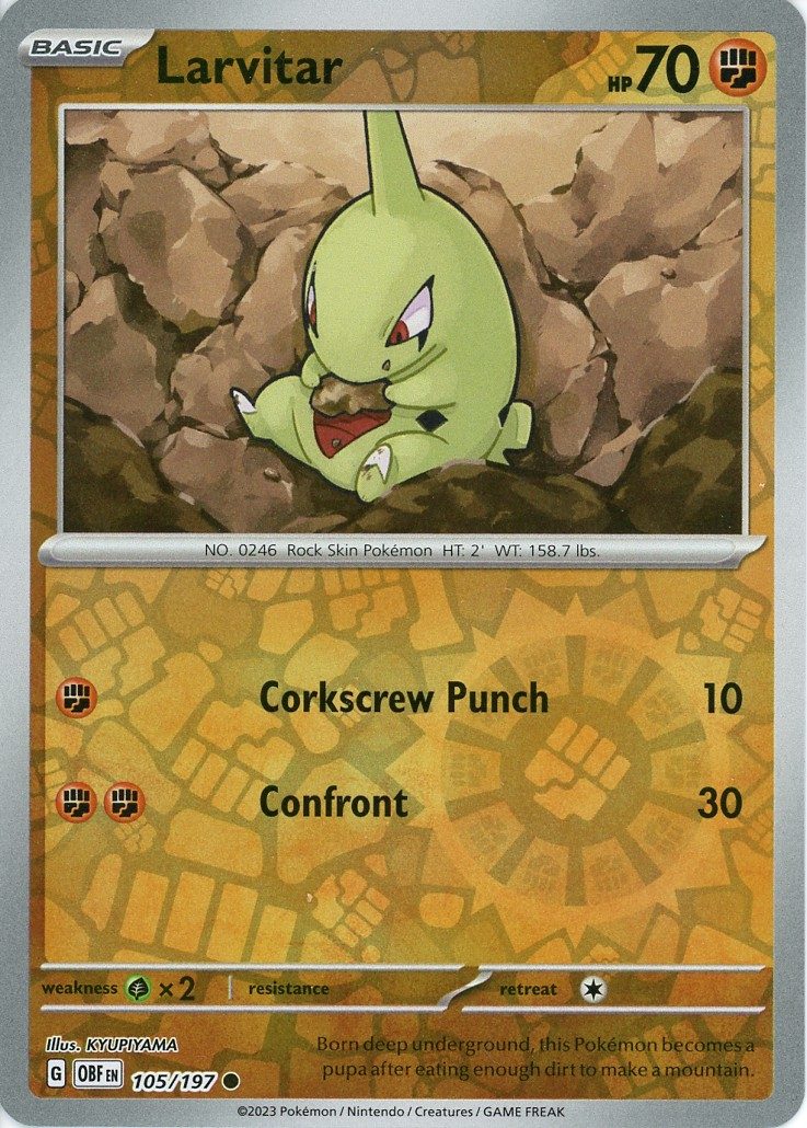 Larvitar – 105/197 – Reverse