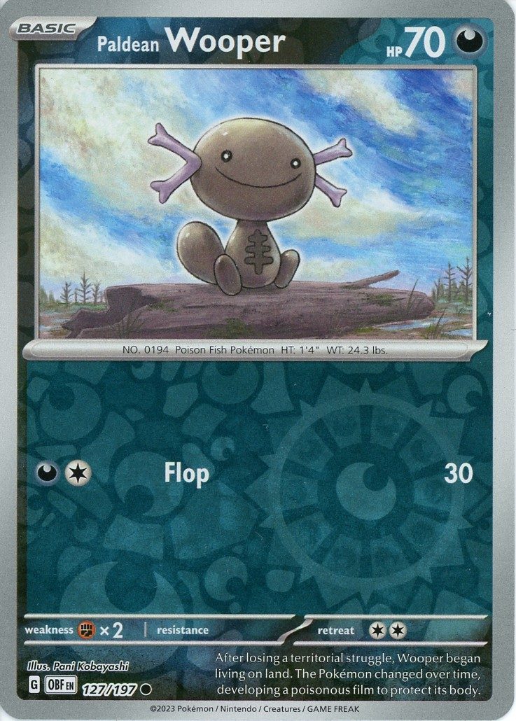 Paldean Wooper – 127/197 – Reverse