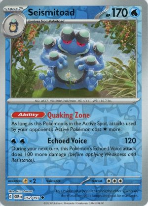Seismitoad - 052/197 - Reverse