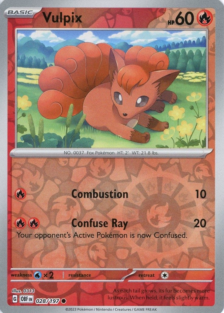 Vulpix – 028/197 – Reverse
