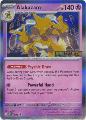 Alakazam - MEP003 (Prerelease) - Pokemon Mega Evolution promo