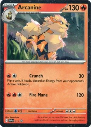 Arcanine - SVP011 - Pokemon Scarlet & Violet promo