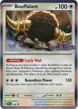 Bouffalant - SVP136 (Prerelease) - Pokemon Scarlet & Violet promo