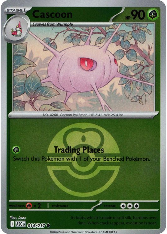 Cascoon – 014/217 – Reverse (Poke Ball)