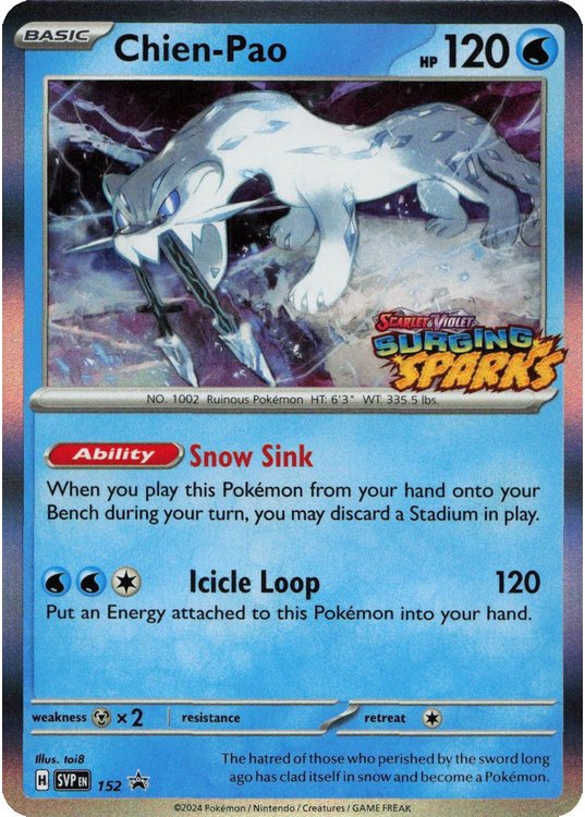 Chien-Pao - SVP152 (Prerelease) - Pokemon Scarlet & Violet promo