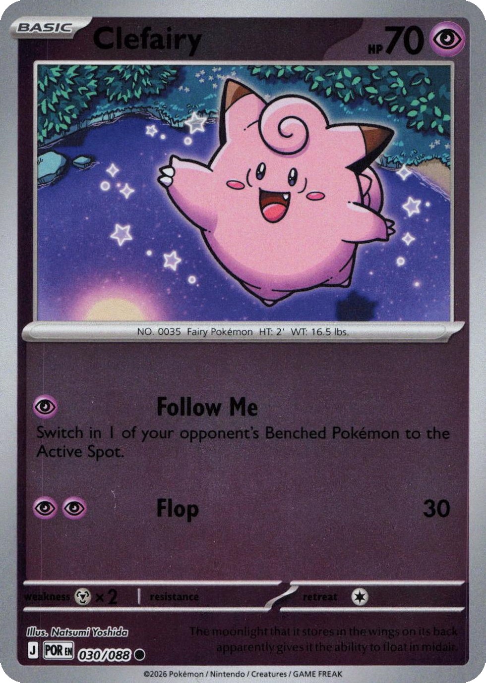 Clefairy - 030/088 - Reverse