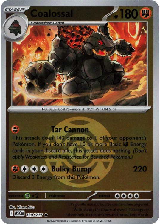 Coalossal – 120/217 – Reverse (Poke Ball)