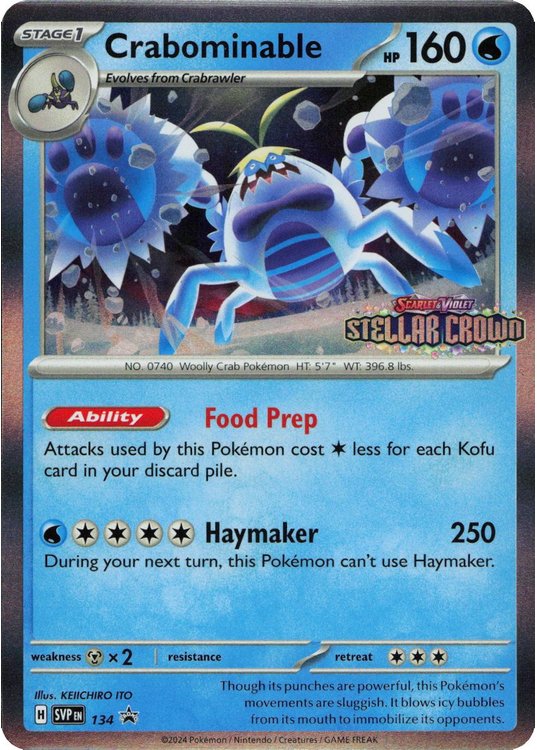 Crabominable - SVP134 (Prerelease) - Pokemon Scarlet & Violet promo