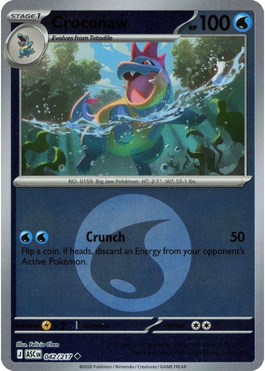 Croconaw - 042/217 - Reverse (Energy Symbol)