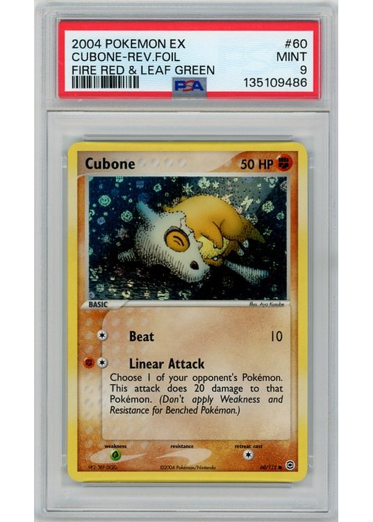 Cubone 60/112 Reverse Foil PSA 9