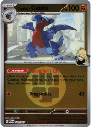 Cynthia's Gabite - 110/217 - Reverse (Energy Symbol)