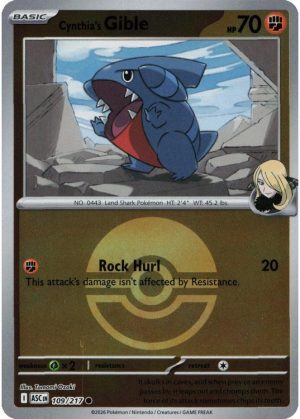 Cynthia's Gible - 109/217 - Reverse (Poke Ball)