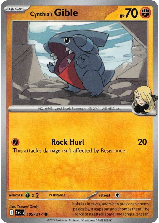 Cynthia's Gible - 109/217