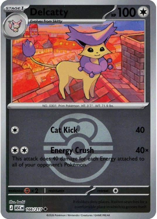 Delcatty – 166/217 – Reverse (Poke Ball)