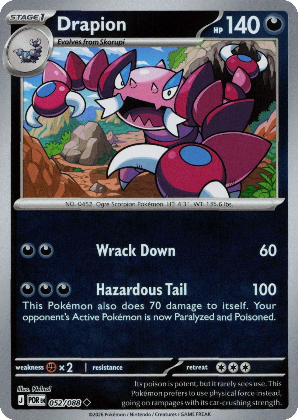 Drapion - 052/088 - Reverse