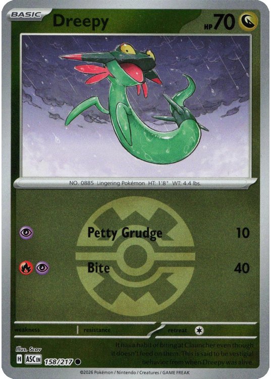 Dreepy - 158/217 - Reverse (Poke Ball)