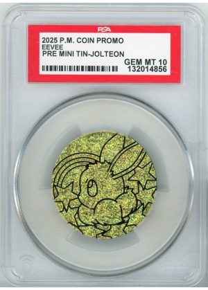 Eevee Pokemon mønt (Guld Glitter Holo) PSA 10