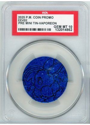 Eevee Pokemon mønt (Mørkeblå Glitter Holo) PSA 10