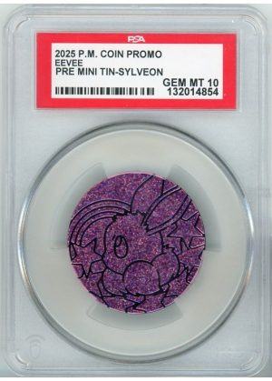 Eevee Pokemon mønt (Pink Glitter Holo) PSA 10
