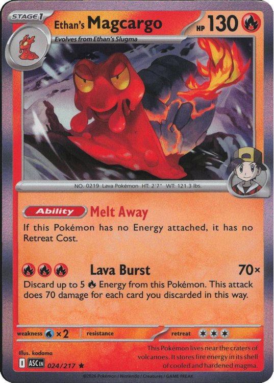 Ethan's Magcargo - 024/217 (Holo)