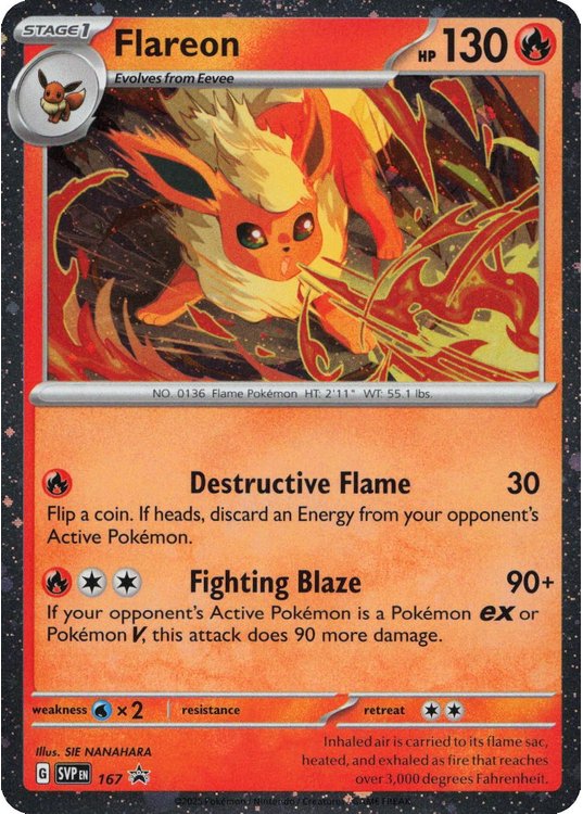 Flareon - SVP167 - Pokemon Scarlet & Violet promo