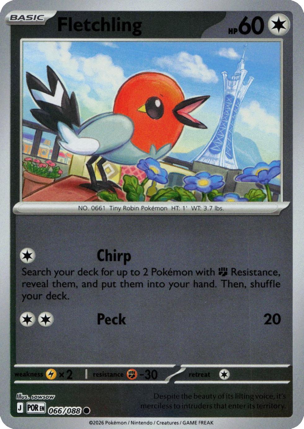 Fletchling – 066/088 – Reverse