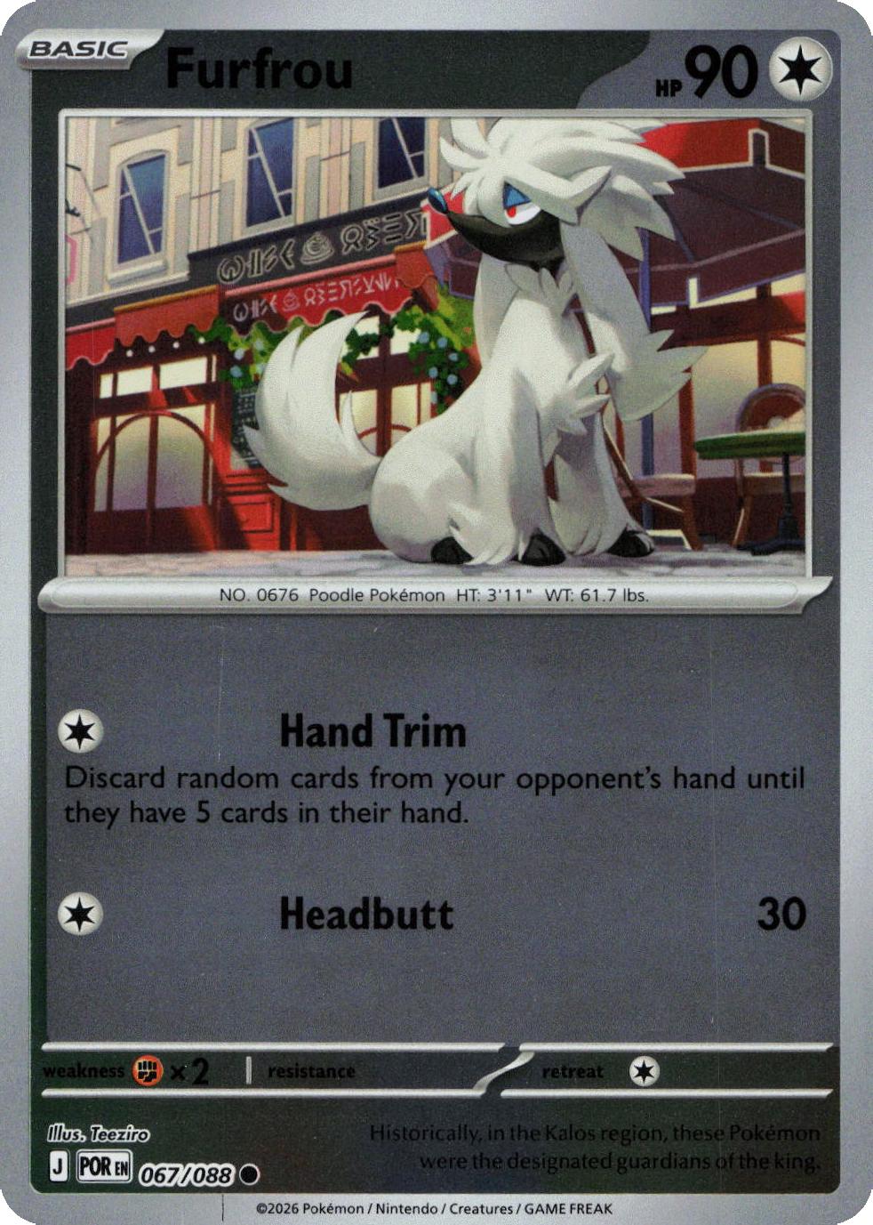 Furfrou – 067/088 – Reverse