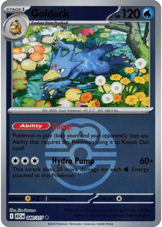 Golduck - 040/217 - Reverse (Poke Ball)
