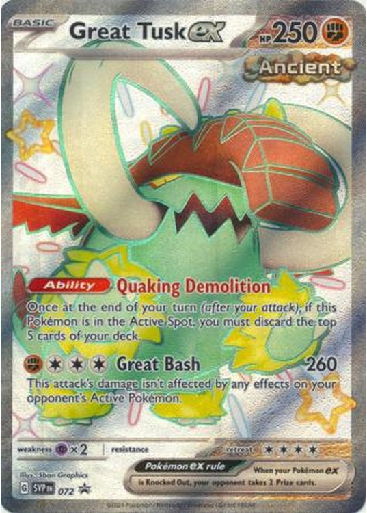 Great Tusk ex - SVP072 - Pokemon Scarlet & Violet promo