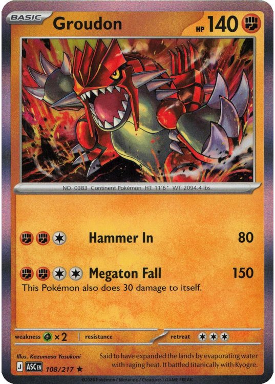 Groudon – 108/217 (Holo)