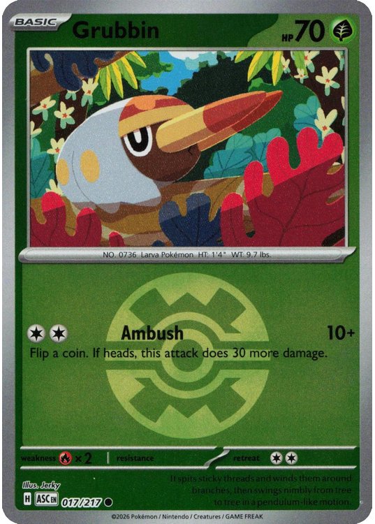Grubbin – 017/217 – Reverse (Poke Ball)