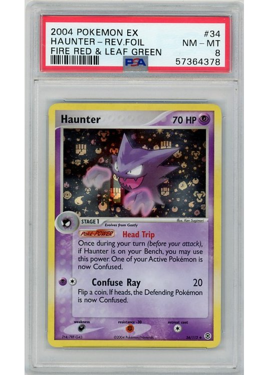 Haunter – 34/112 – Reverse Foil – PSA 8