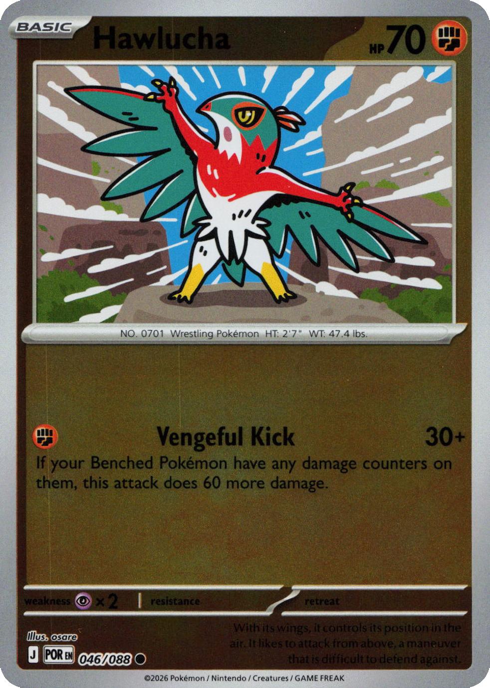 Hawlucha - 046/088 - Reverse