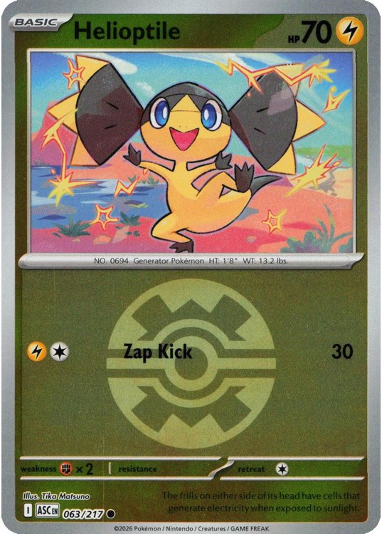 Helioptile - 063/217 - Reverse (Poke Ball)