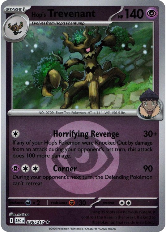 Hop's Trevenant - 096/217 - Reverse (Energy Symbol)