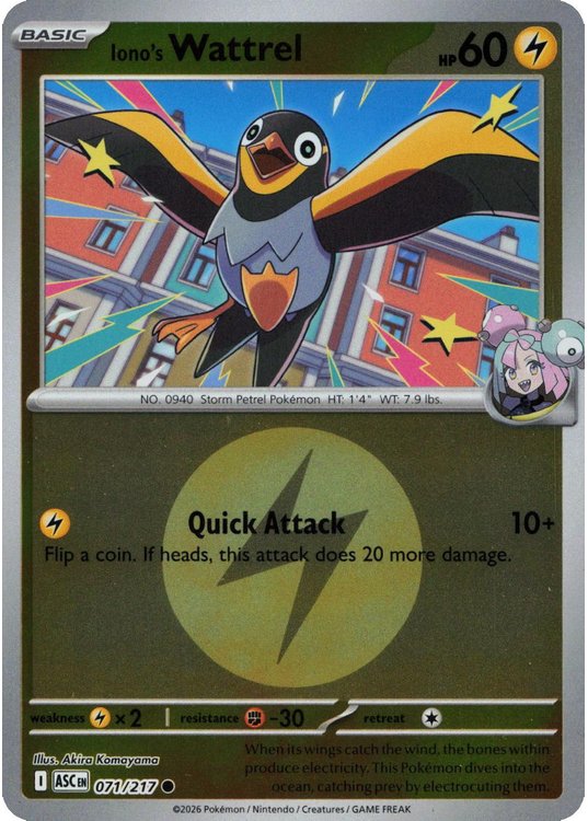 Iono's Wattrel - 071/217 - Reverse (Energy Symbol)