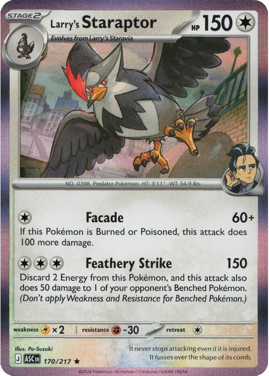 Larry’s Staraptor – 170/217 (Holo)
