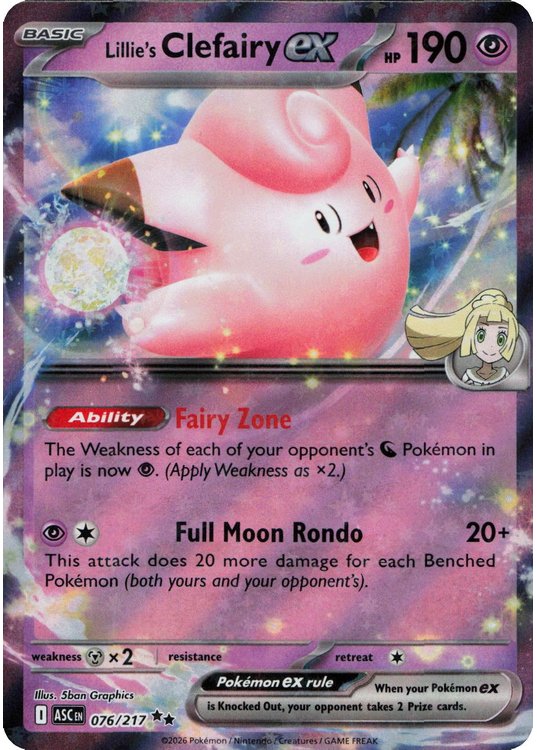 Lillie’s Clefairy ex – 076/217