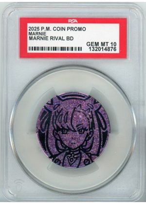 Marnie Pokemon mønt (Pink Glitter Holo) PSA 10