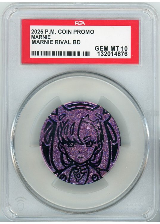 Marnie Pokemon mønt (Pink Glitter Holo) PSA 10
