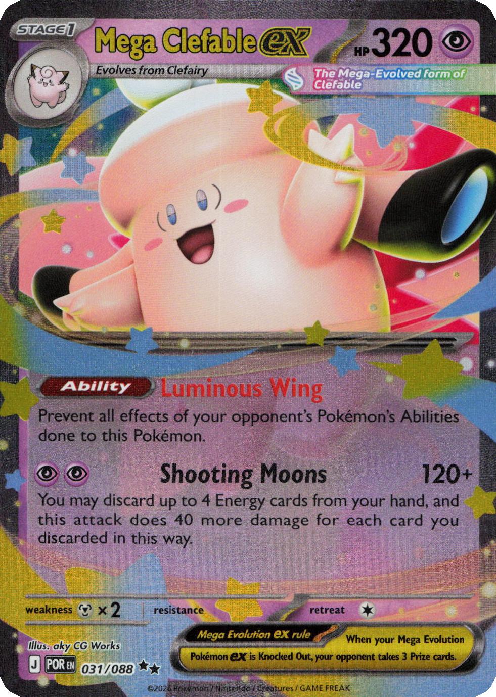 Mega Clefable ex - 031/088