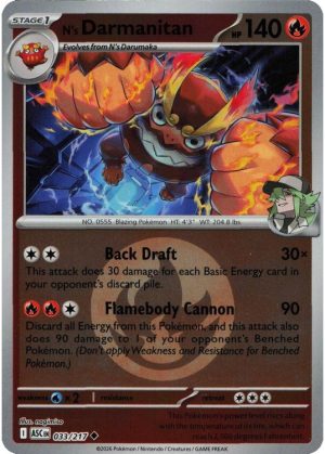 N's Darmanitan - 033/217 - Reverse (Energy Symbol)