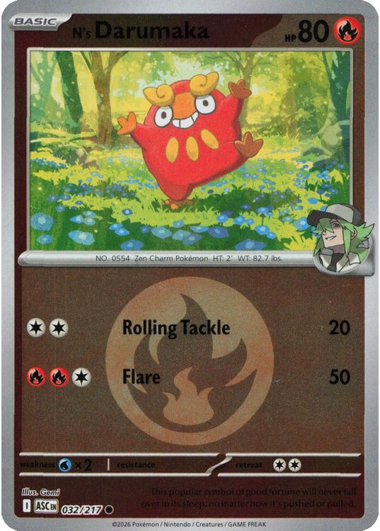 N's Darumaka - 032/217 - Reverse (Energy Symbol)